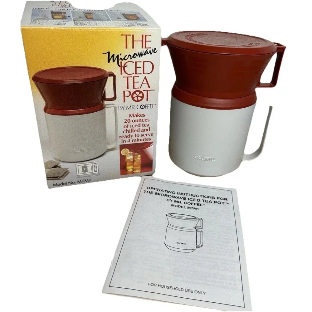 Mr. Coffee MTM1 Microwave Iced Tea Maker, Complete Kit, Tea in Mins! NOS